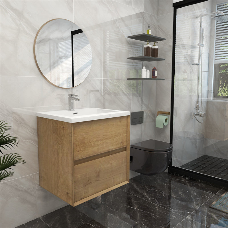 Pacifica Floating Vanity in White Oak (24-84 inches)