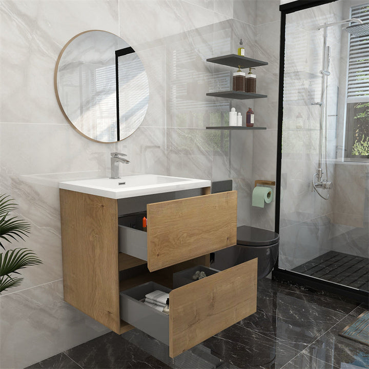 Pacifica Floating Vanity in White Oak (24-84 inches)