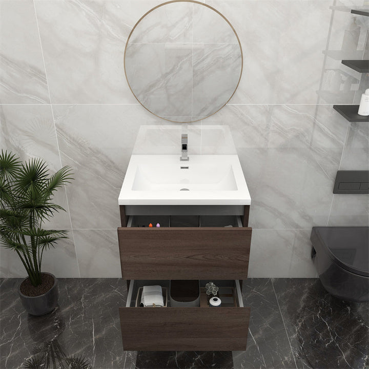 Pacifica Floating Vanity in Red Oak (24-84 inches)
