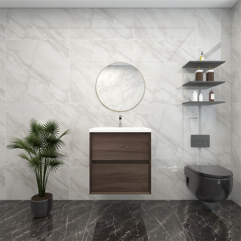 Pacifica Floating Vanity in Red Oak (24-84 inches)