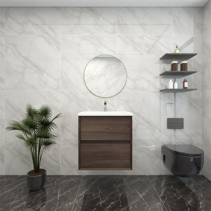 Pacifica Floating Vanity in Red Oak (24-84 inches)