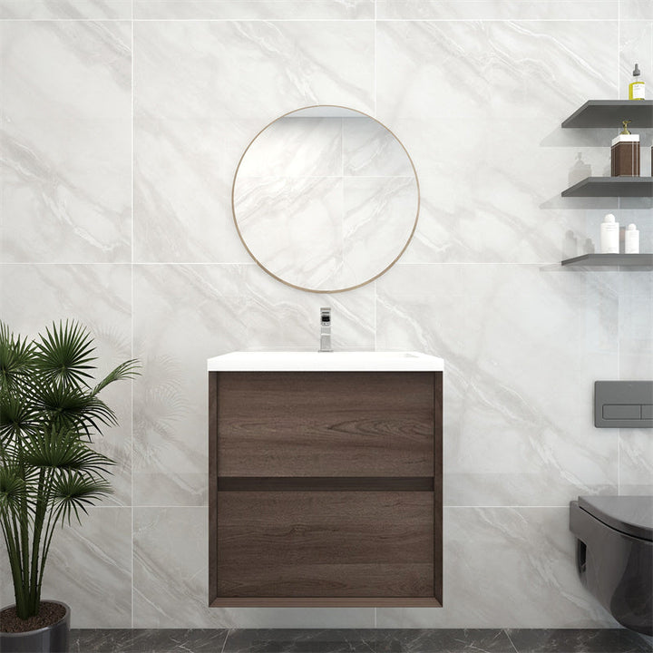 Pacifica Floating Vanity in Red Oak (24-84 inches)