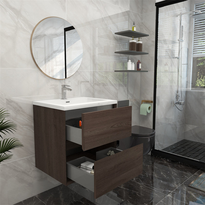Pacifica Floating Vanity in Red Oak (24-84 inches)
