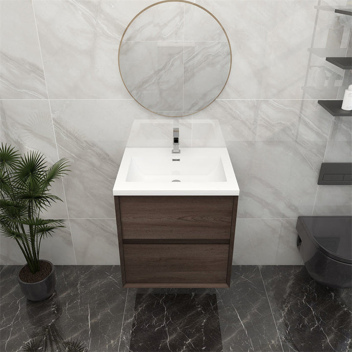 Pacifica Floating Vanity in Red Oak (24-84 inches)