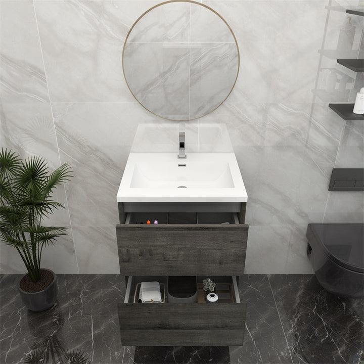 Pacifica Floating Vanity in Smoke Oak (24-84 inches)