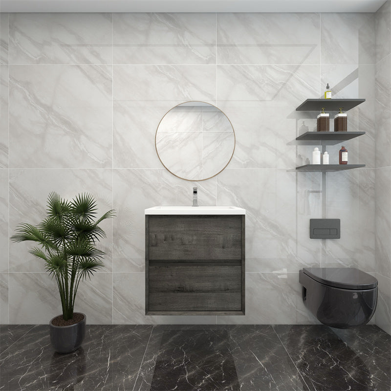 Pacifica Floating Vanity in Smoke Oak (24-84 inches)