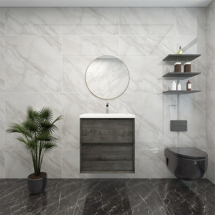 Pacifica Floating Vanity in Smoke Oak (24-84 inches)