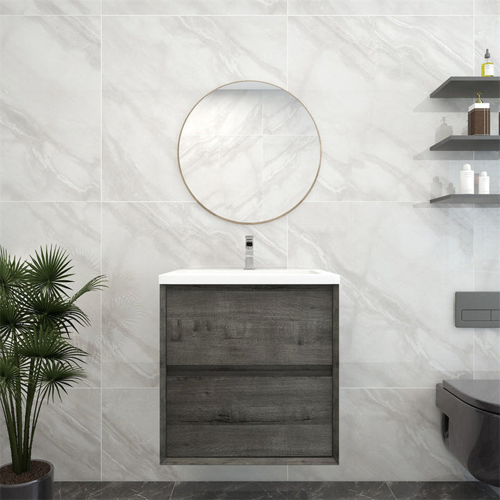 Pacifica Floating Vanity in Smoke Oak (24-84 inches)