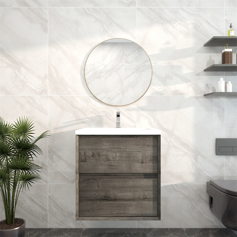 Pacifica Floating Vanity in Smoke Oak (24-84 inches)
