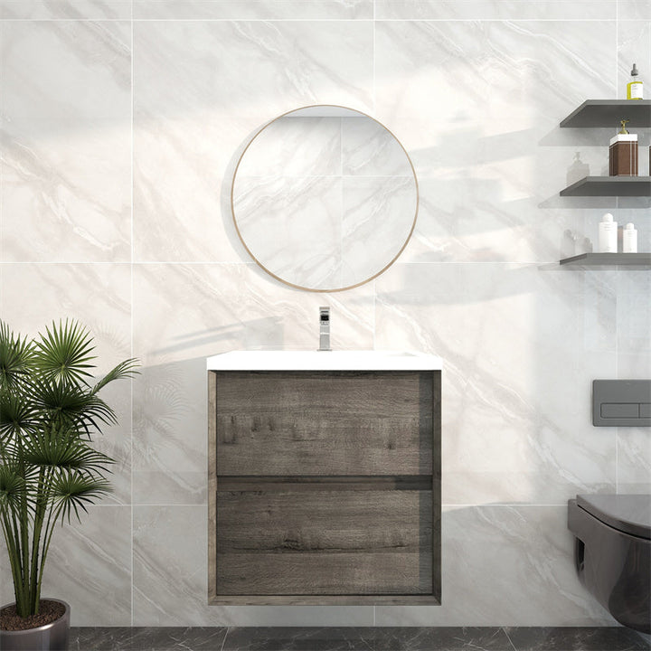 Pacifica Floating Vanity in Smoke Oak (24-84 inches)
