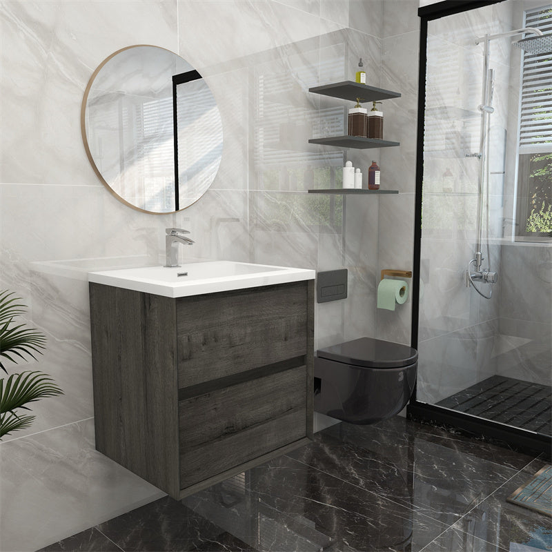 Pacifica Floating Vanity in Smoke Oak (24-84 inches)