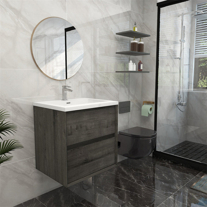 Pacifica Floating Vanity in Smoke Oak (24-84 inches)