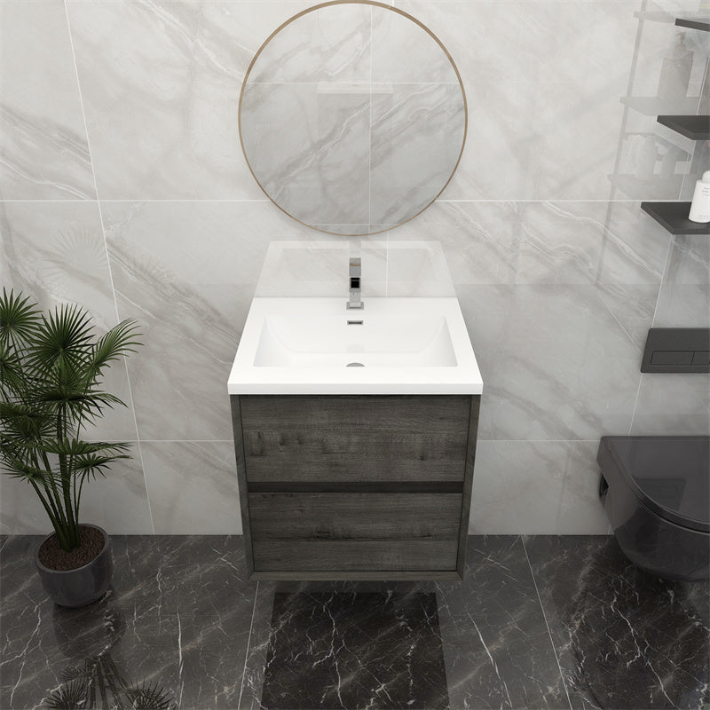 Pacifica Floating Vanity in Smoke Oak (24-84 inches)