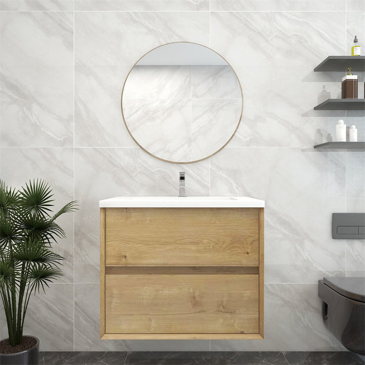 Pacifica Floating Vanity in White Oak (24-84 inches)