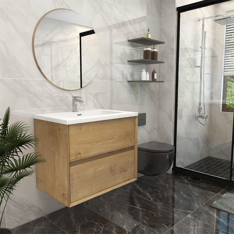 Pacifica Floating Vanity in White Oak (24-84 inches)