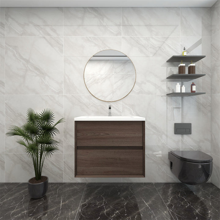 Pacifica Floating Vanity in Red Oak (24-84 inches)