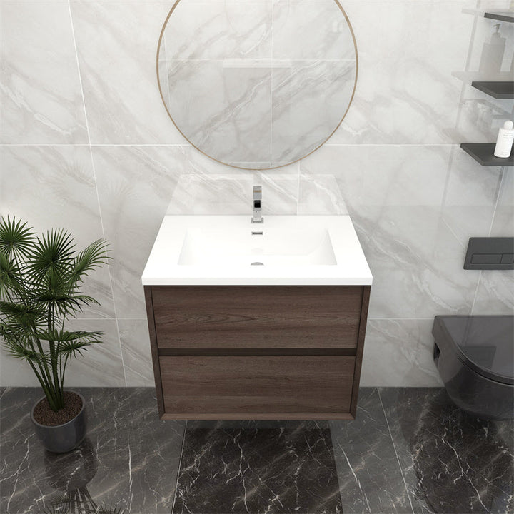 Pacifica Floating Vanity in Red Oak (24-84 inches)
