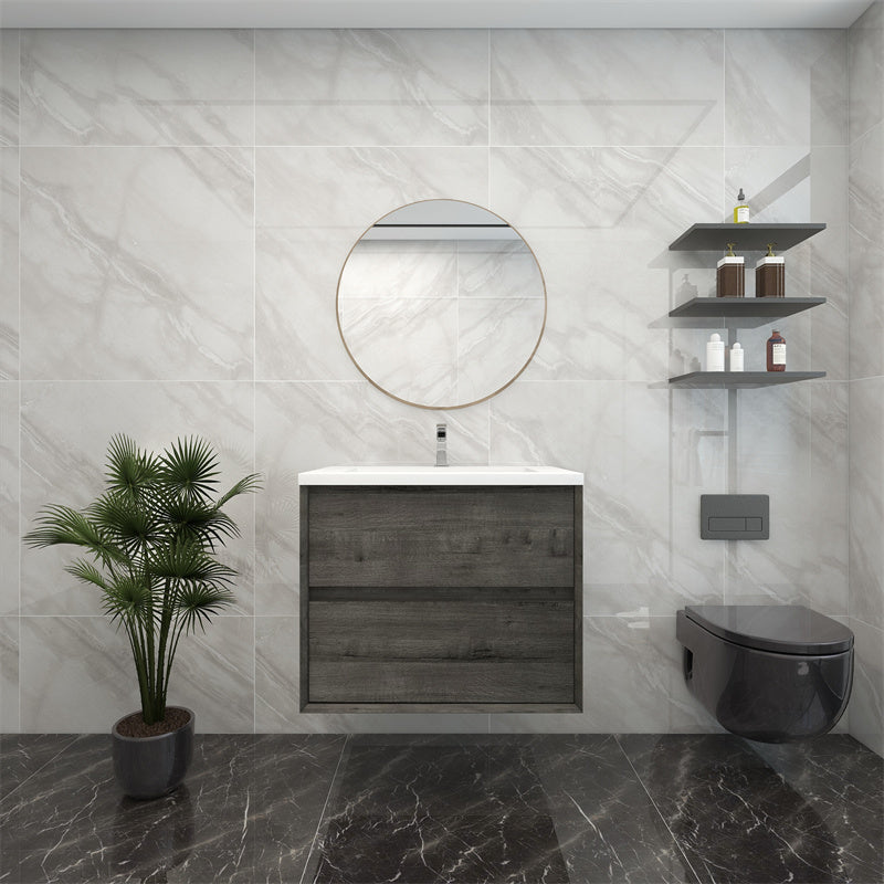 Pacifica Floating Vanity in Smoke Oak (24-84 inches)