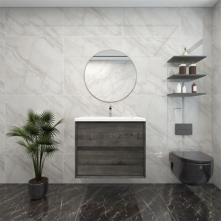Pacifica Floating Vanity in Smoke Oak (24-84 inches)