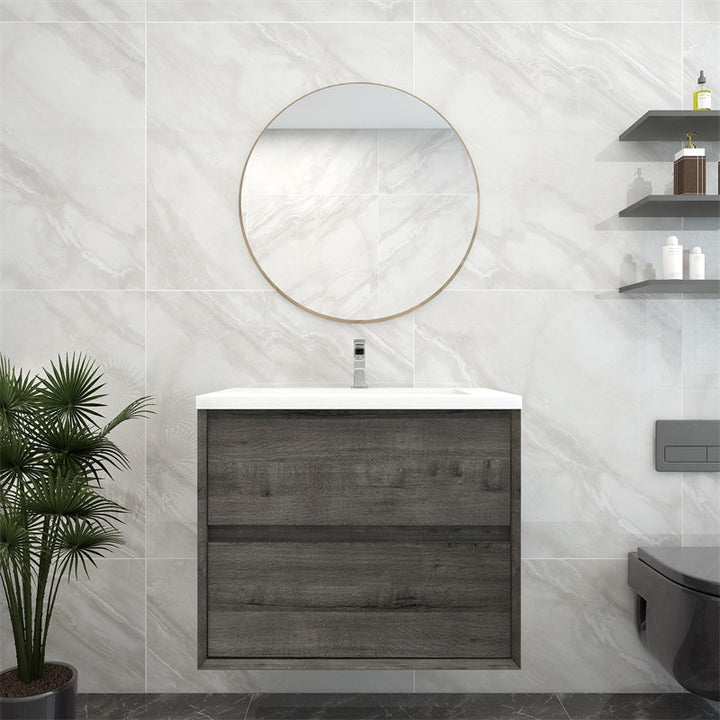 Pacifica Floating Vanity in Smoke Oak (24-84 inches)