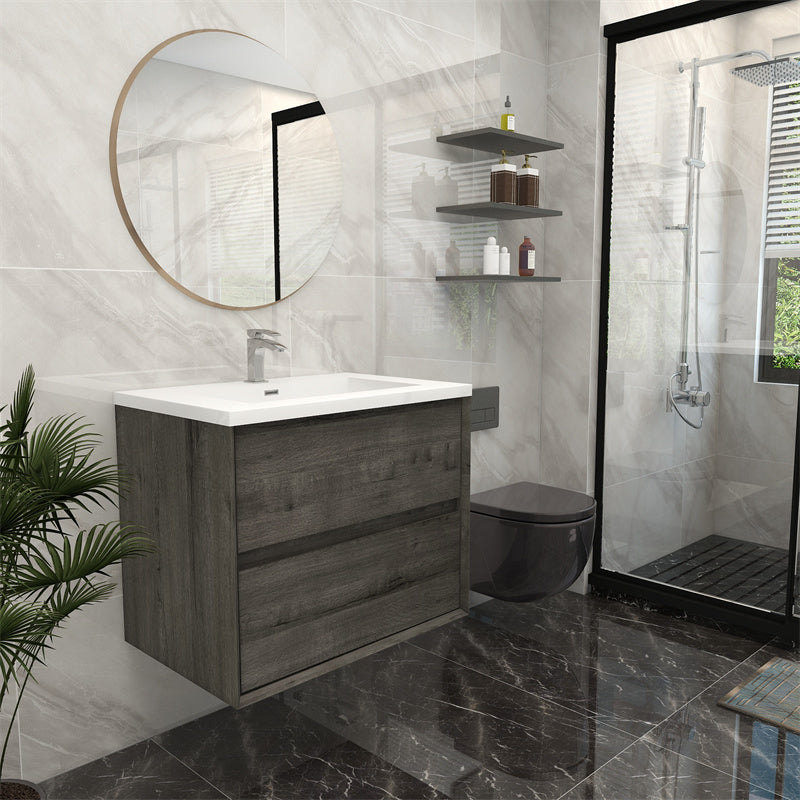 Pacifica Floating Vanity in Smoke Oak (24-84 inches)
