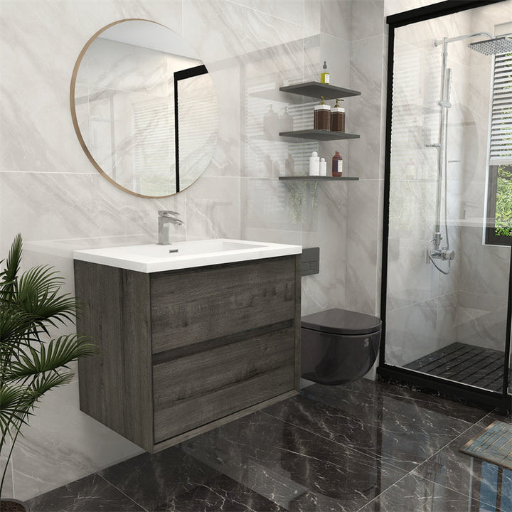 Pacifica Floating Vanity in Smoke Oak (24-84 inches)
