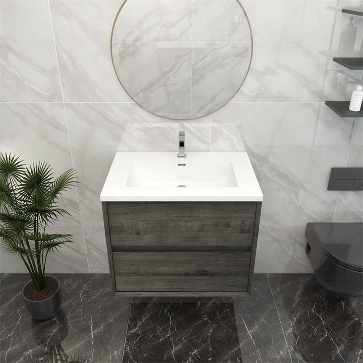 Pacifica Floating Vanity in Smoke Oak (24-84 inches)