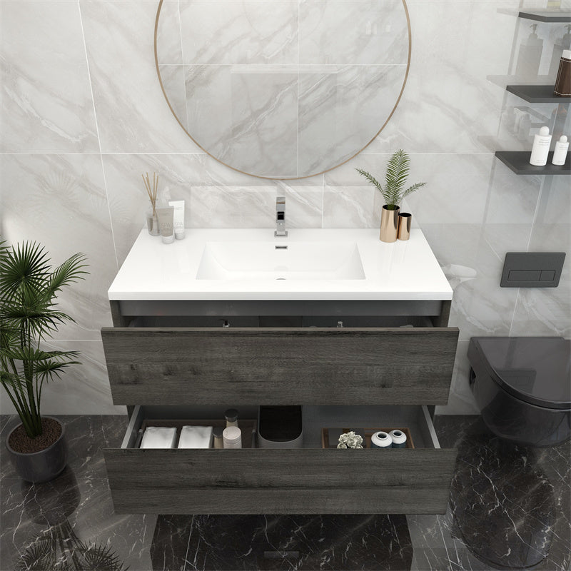Pacifica Floating Vanity in Smoke Oak (24-84 inches)