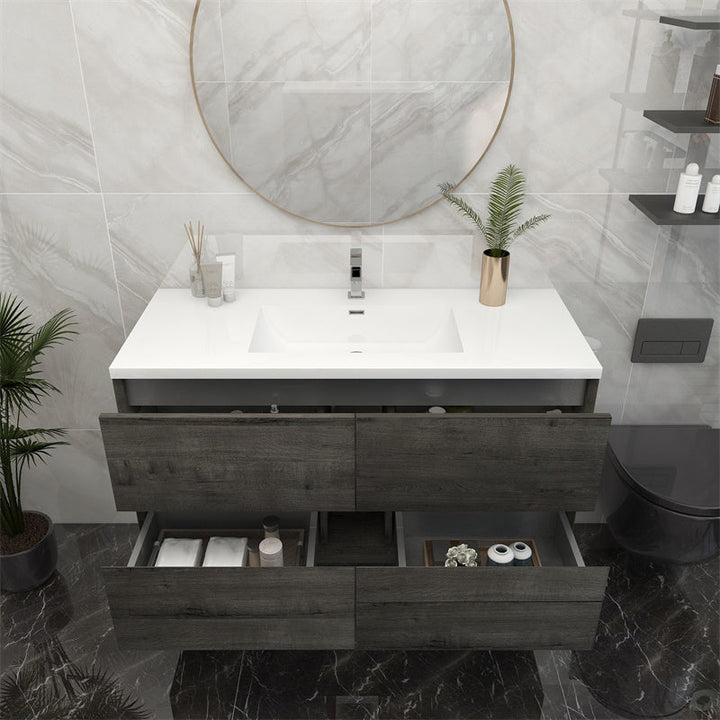 Pacifica Floating Vanity in Smoke Oak (24-84 inches)