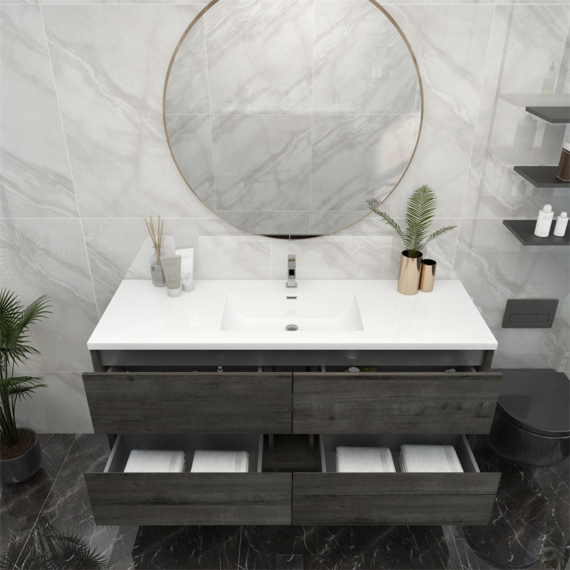 Pacifica Floating Vanity in Smoke Oak (24-84 inches)