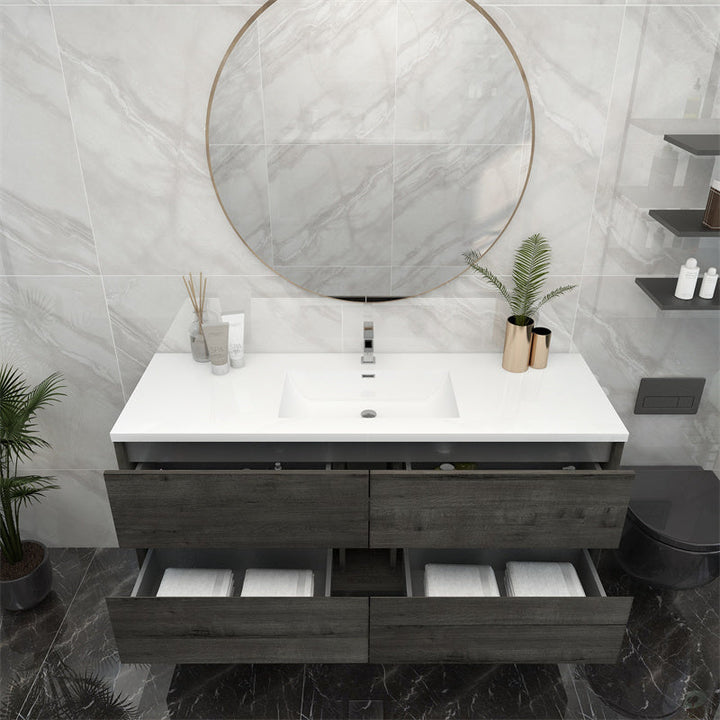 Pacifica Floating Vanity in Smoke Oak (24-84 inches)