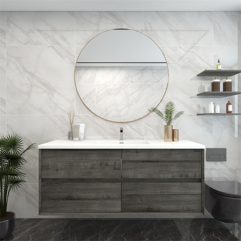 Pacifica Floating Vanity in Smoke Oak (24-84 inches)