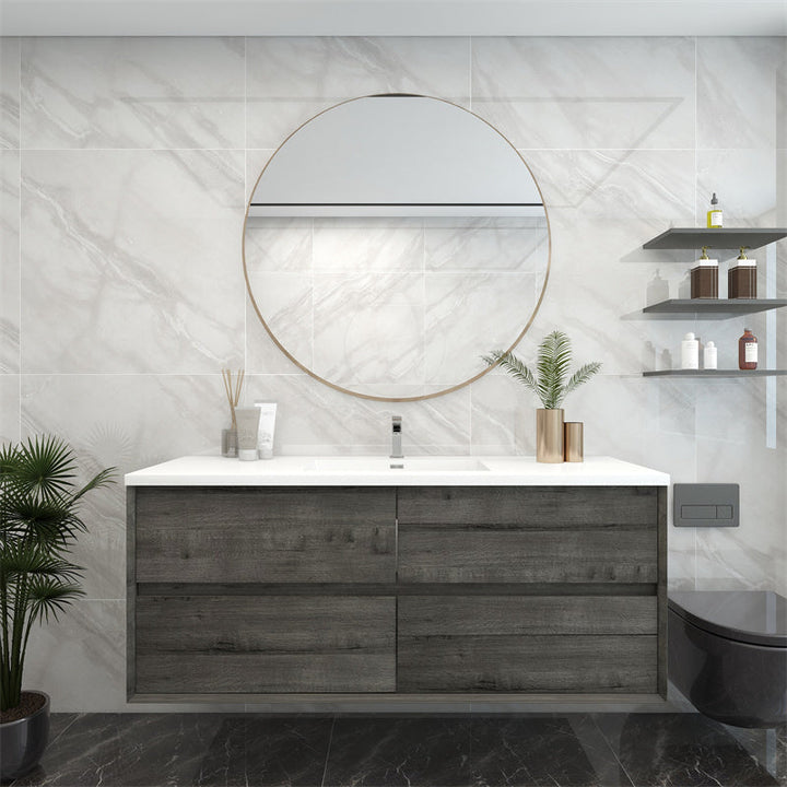 Pacifica Floating Vanity in Smoke Oak (24-84 inches)