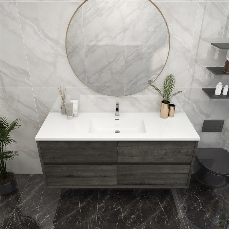 Pacifica Floating Vanity in Smoke Oak (24-84 inches)