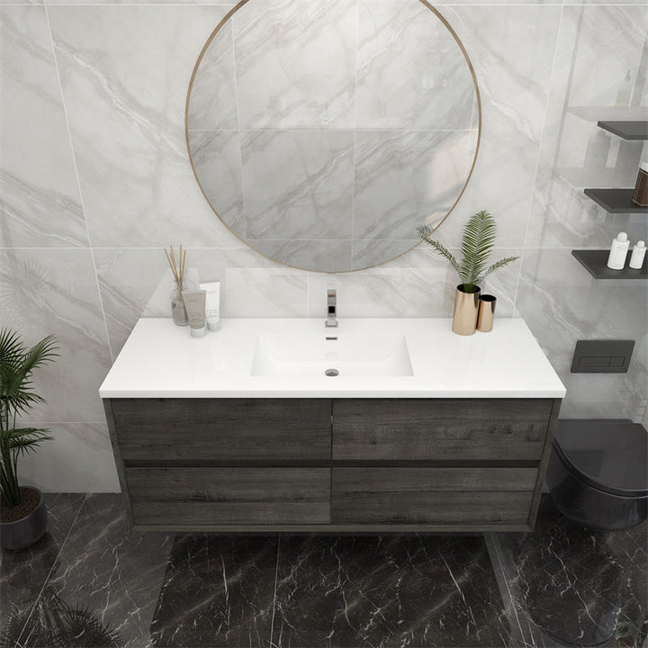 Pacifica Floating Vanity in Smoke Oak (24-84 inches)