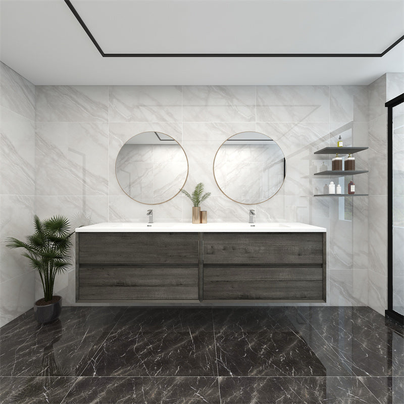 Pacifica Floating Vanity in Smoke Oak (24-84 inches)
