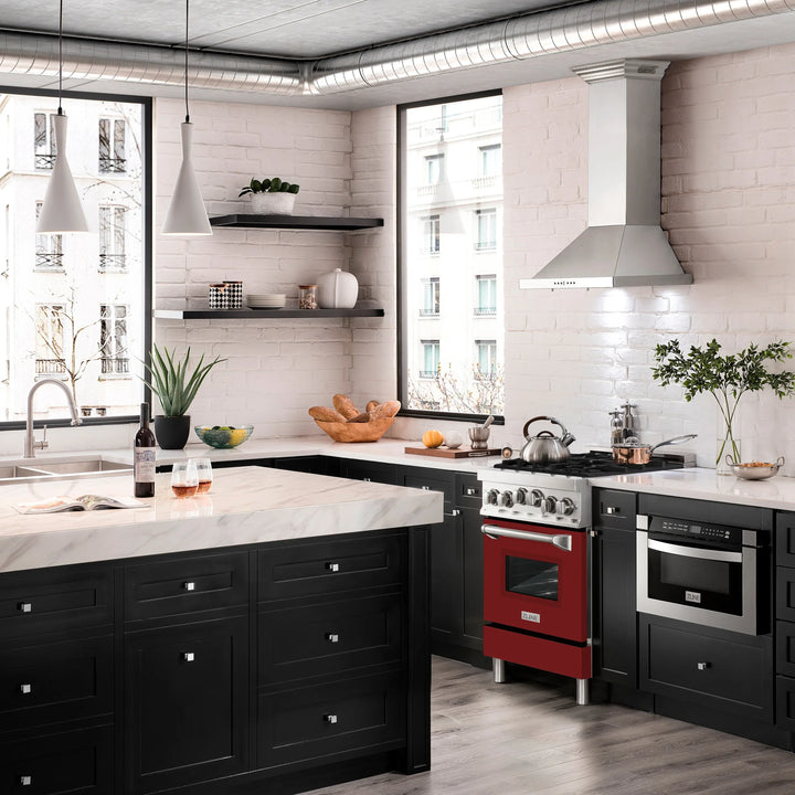 ZLINE 24" 2.8 cu. ft. Range with Gas Stove and Gas Oven in Stainless Steel (RG24)