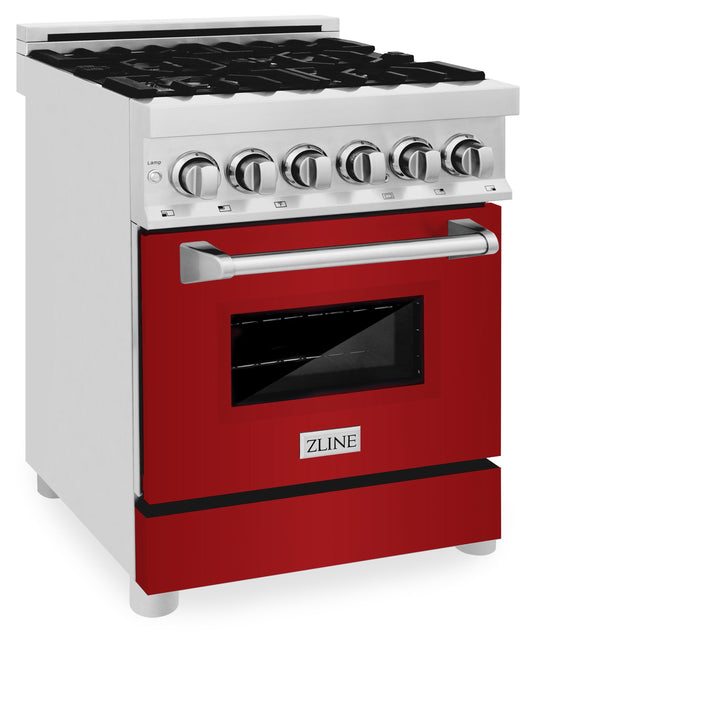 ZLINE 24" 2.8 cu. ft. Range with Gas Stove and Gas Oven in DuraSnow® Stainless Steel (RGS-24)