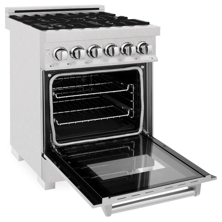 ZLINE 24" 2.8 cu. ft. Range with Gas Stove and Gas Oven in DuraSnow® Stainless Steel (RGS-24)