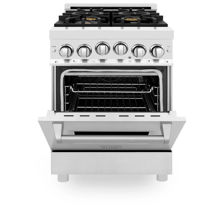 ZLINE 24" 2.8 cu. ft. Range with Gas Stove and Gas Oven in Stainless Steel (RG24)