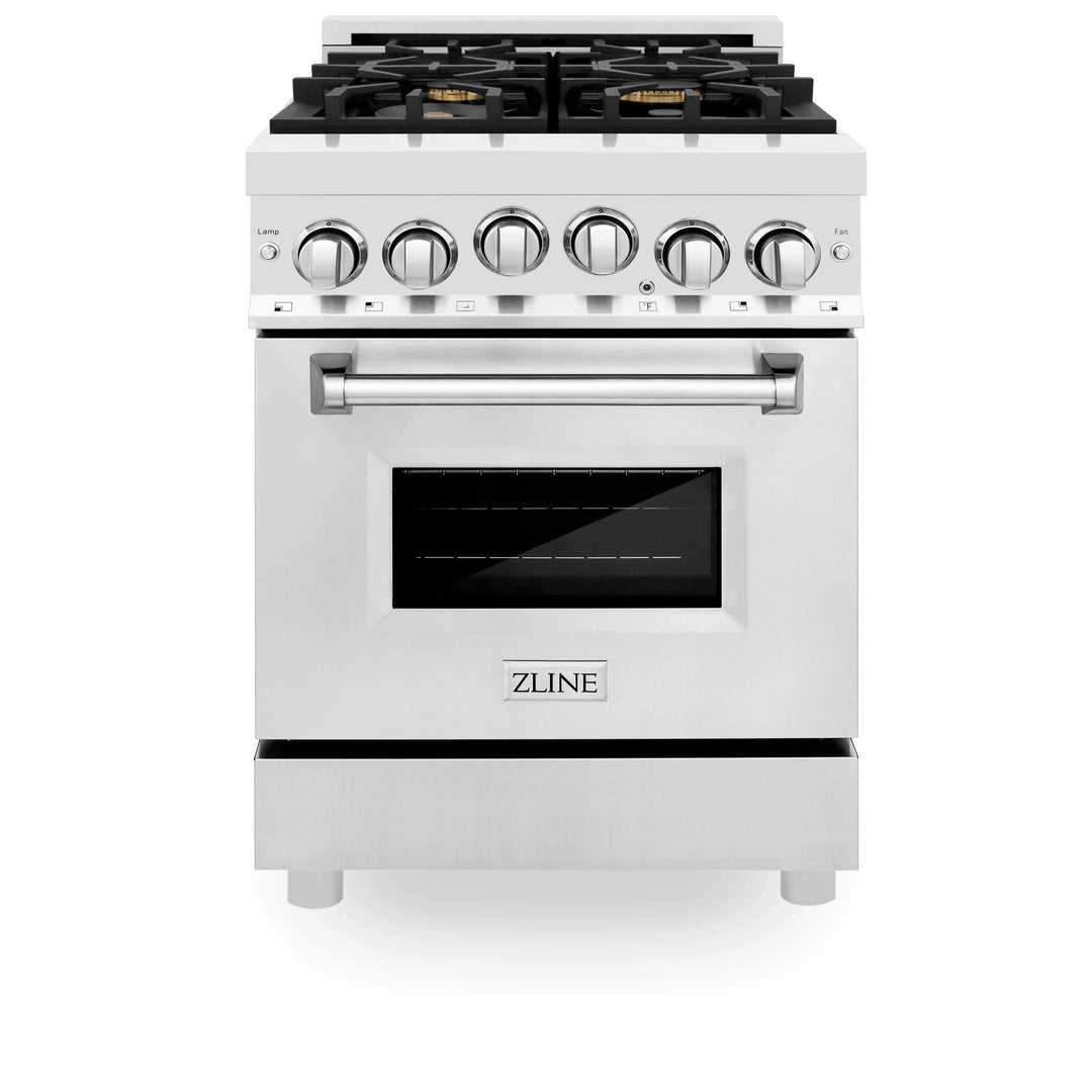 ZLINE 24" 2.8 cu. ft. Range with Gas Stove and Gas Oven in Stainless Steel (RG24)