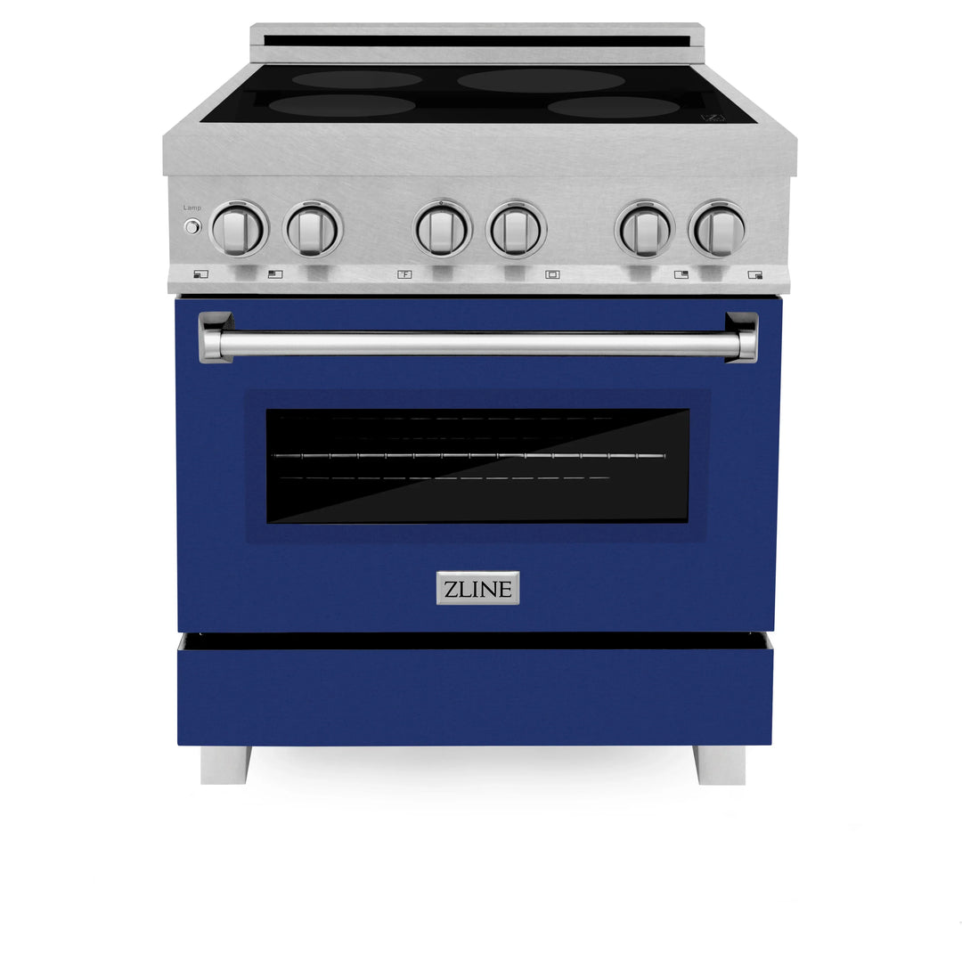 ZLINE 30" 4.0 cu. ft. Induction Range in DuraSnow with a 4 Element Stove and Electric Oven (RAINDS-30)