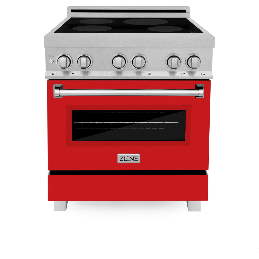 ZLINE 30" 4.0 cu. ft. Induction Range in DuraSnow with a 4 Element Stove and Electric Oven (RAINDS-30)