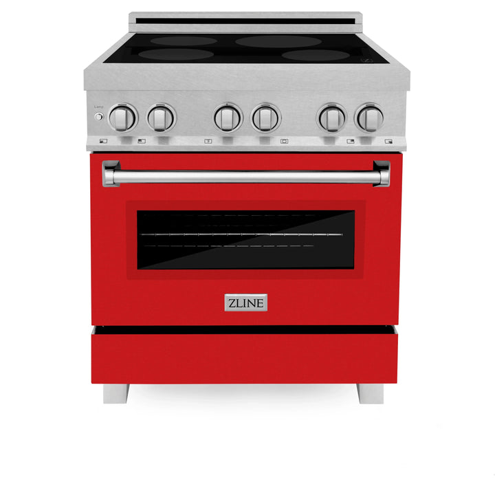 ZLINE 30" 4.0 cu. ft. Induction Range in DuraSnow with a 4 Element Stove and Electric Oven (RAINDS-30)