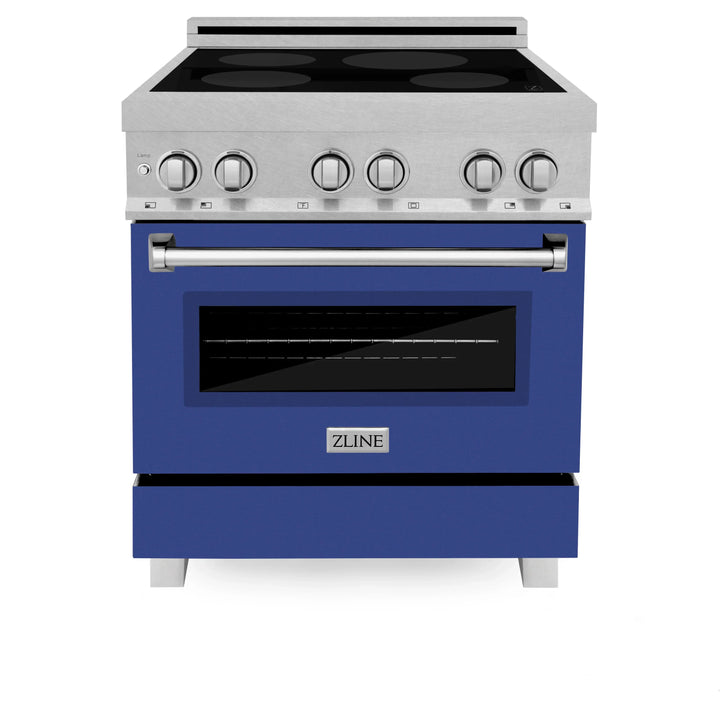 ZLINE 30" 4.0 cu. ft. Induction Range in DuraSnow with a 4 Element Stove and Electric Oven (RAINDS-30)