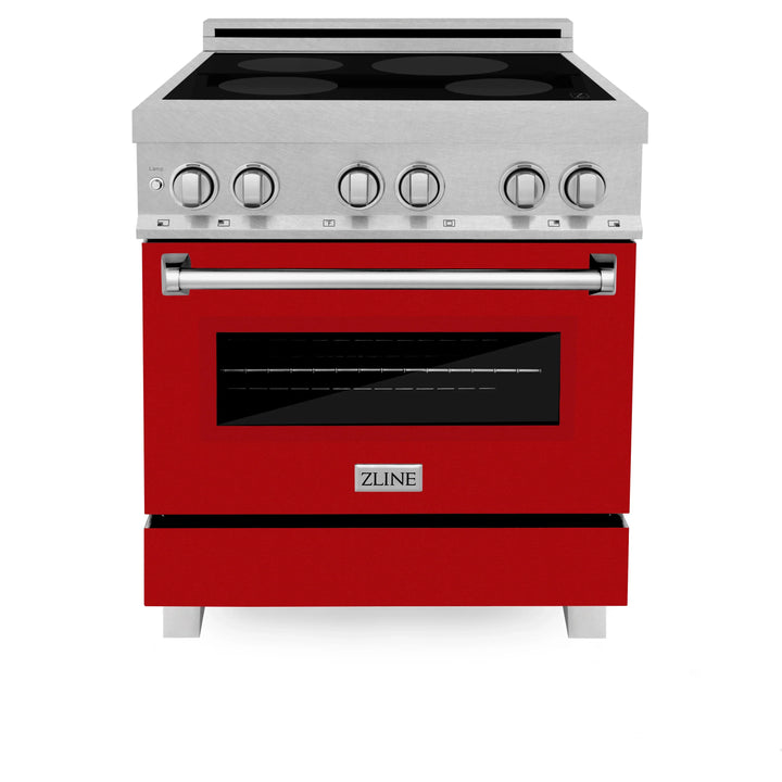 ZLINE 30" 4.0 cu. ft. Induction Range in DuraSnow with a 4 Element Stove and Electric Oven (RAINDS-30)