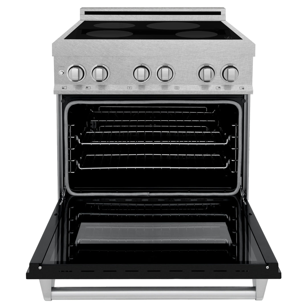 ZLINE 30" 4.0 cu. ft. Induction Range in DuraSnow with a 4 Element Stove and Electric Oven (RAINDS-30)