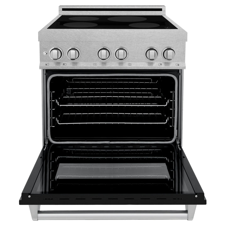 ZLINE 30" 4.0 cu. ft. Induction Range in DuraSnow with a 4 Element Stove and Electric Oven (RAINDS-30)