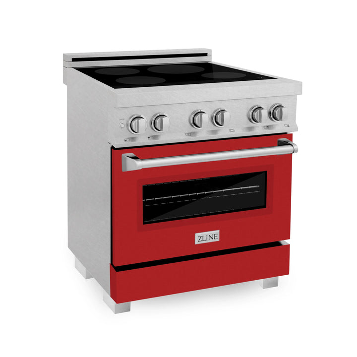 ZLINE 30" 4.0 cu. ft. Induction Range in DuraSnow with a 4 Element Stove and Electric Oven (RAINDS-30)