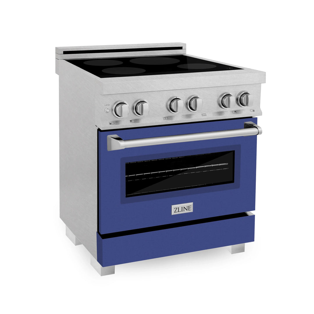 ZLINE 30" 4.0 cu. ft. Induction Range in DuraSnow with a 4 Element Stove and Electric Oven (RAINDS-30)